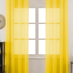 Cortina Tergal Lisa - Ruby Amarillo