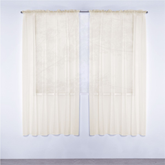 Cortina Traslúcida Tergal Larga Beige
