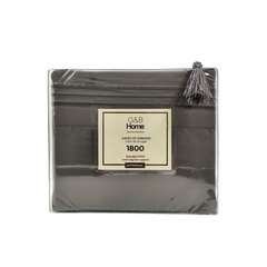 Juego de Sábanas G&B Home 1800 Hilos King Size - Gris Oxford