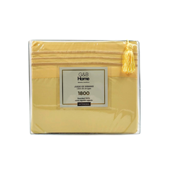 Juego de Sábanas G&B Home 1800 Hilos King Size - Amarillo Suave