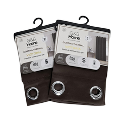 Cortina Blackout Thermal - Alina 5 Blanco / Verde