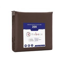 Juego de Sábanas Rebecca 200 Hilos Queen Size - Café