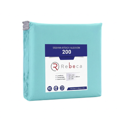 Juego de Sábanas Rebecca 200 Hilos King Size - Azul Claro