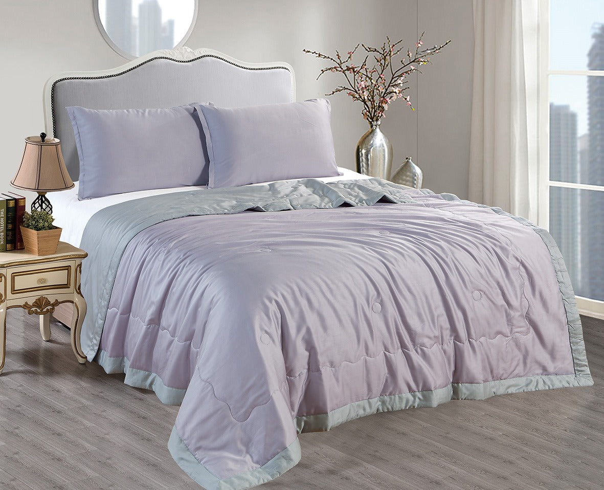 Edredón CasaTex Seda Cool Collection - 3000 Hilos Gris Demin