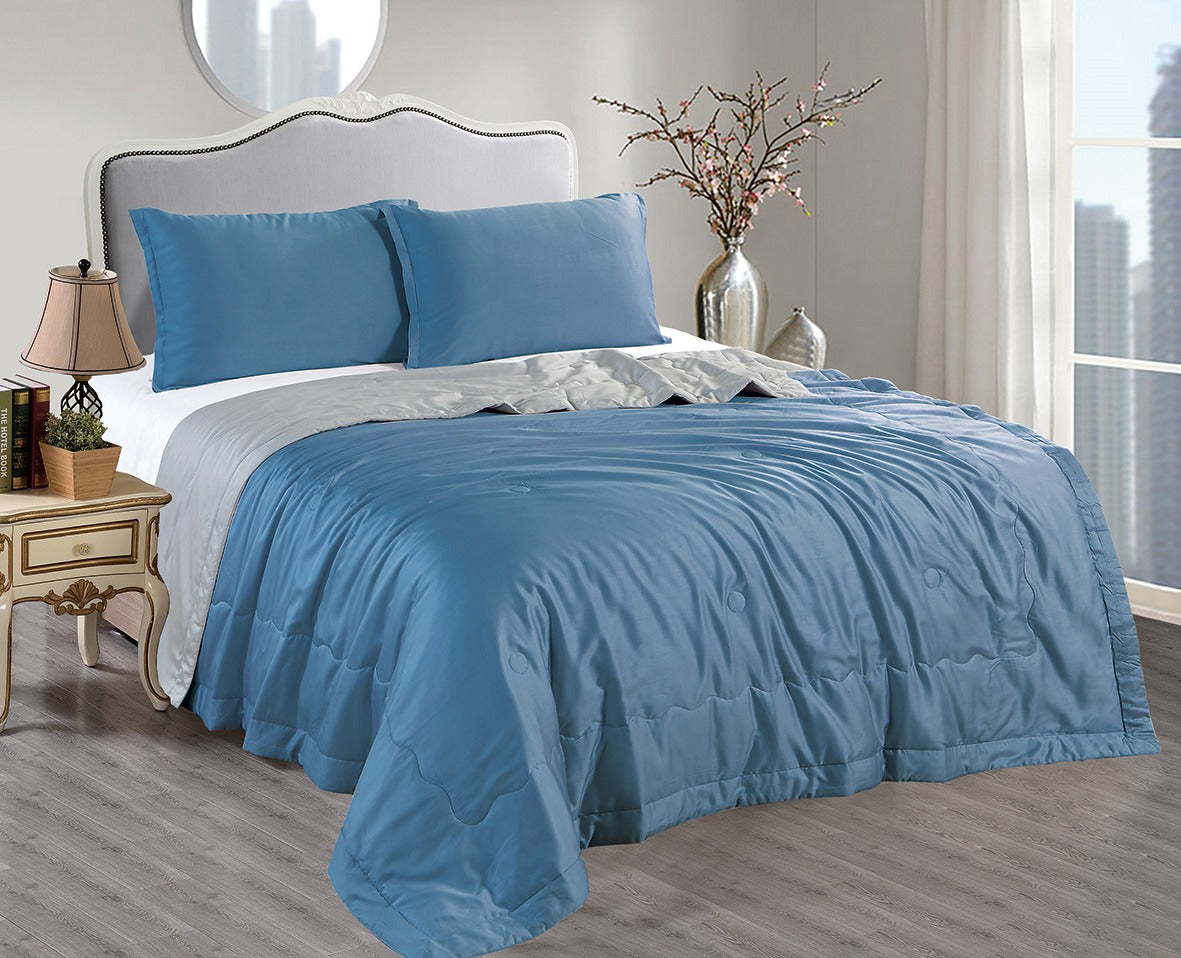 Edredón CasaTex Seda Cool Collection - 3000 Hilos Azul Cobalto