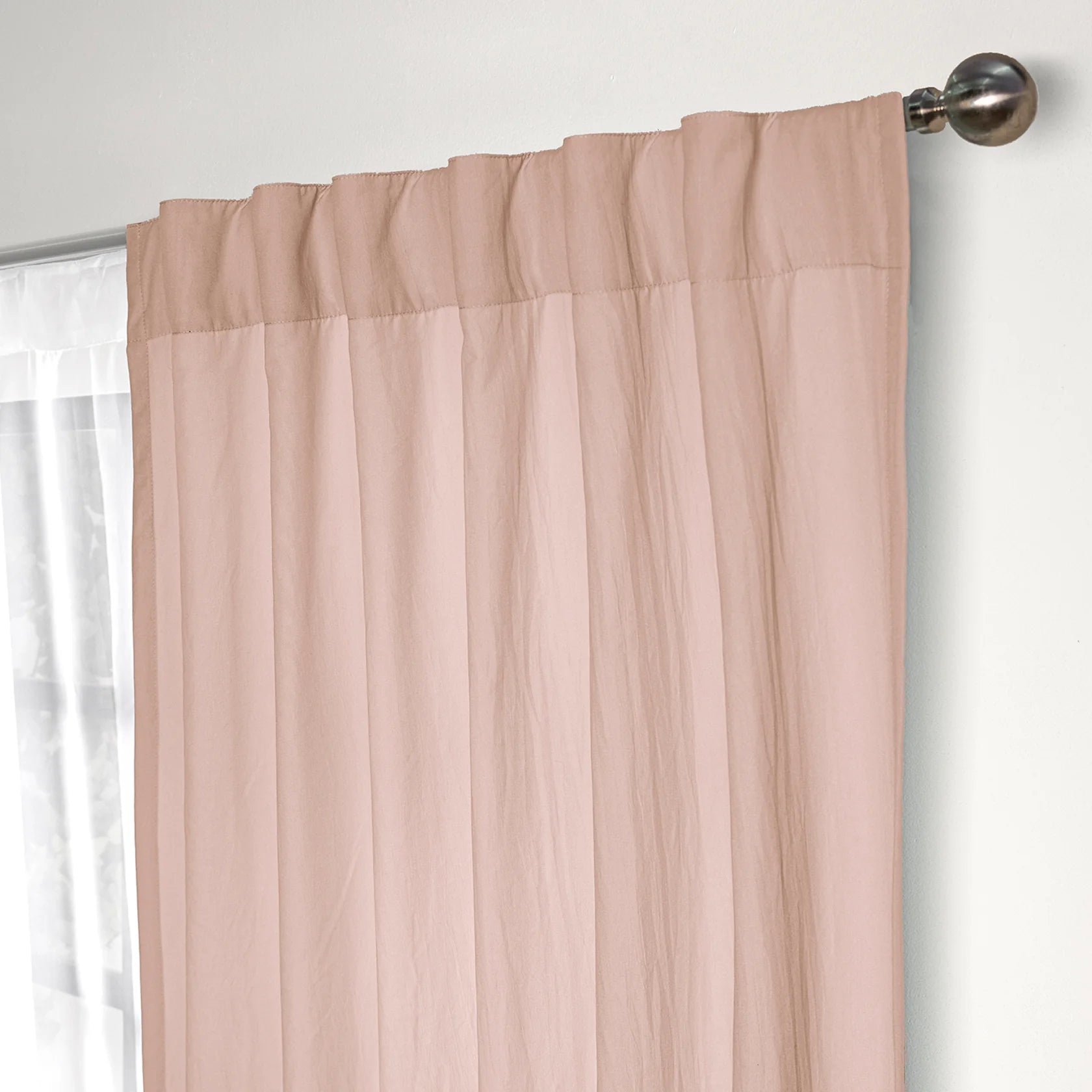 Cortina viasoft Washed Larga Sweet Pink