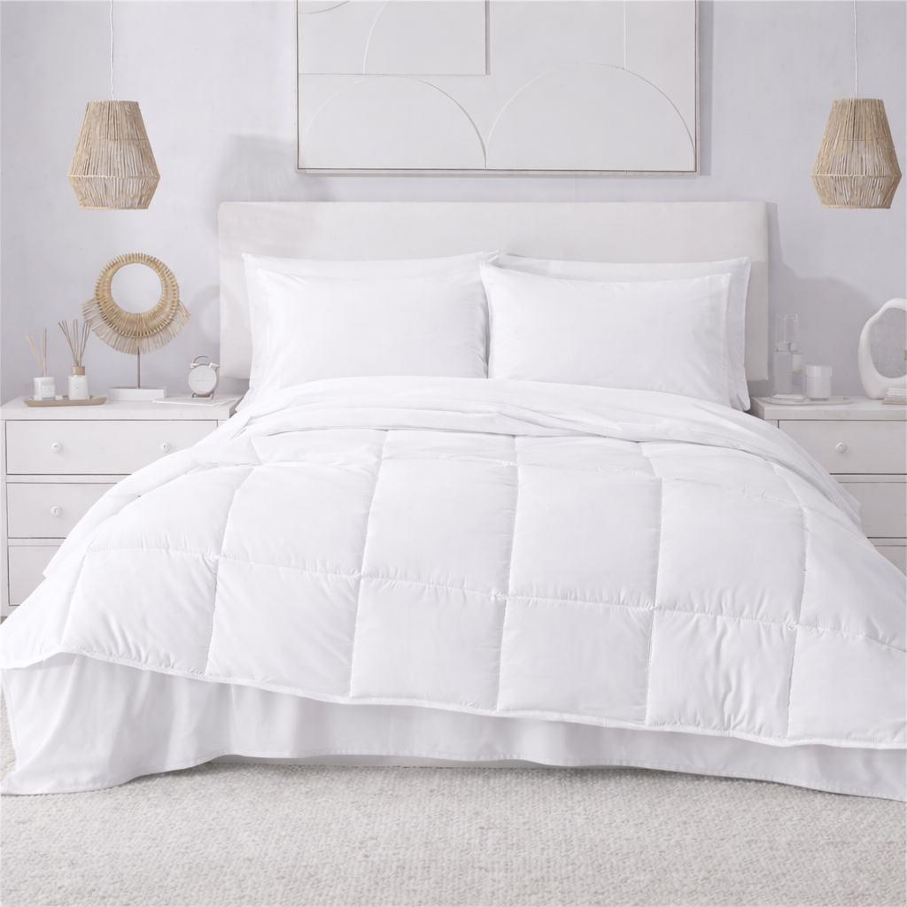 Combo de Edredón Essencial doble vista Blanco - Beige