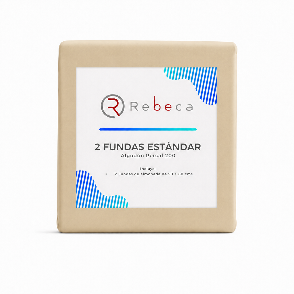 Fundas de almohada Rebeca King Size - Beige