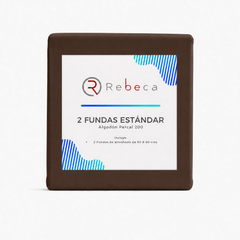 Fundas de almohada Rebeca Estándar - Chocolate