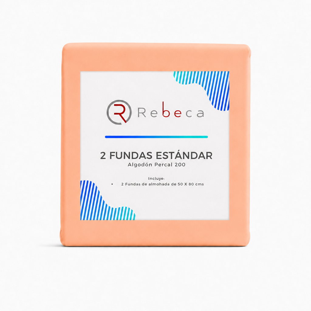 Fundas de almohada Rebeca Estándar - Melón