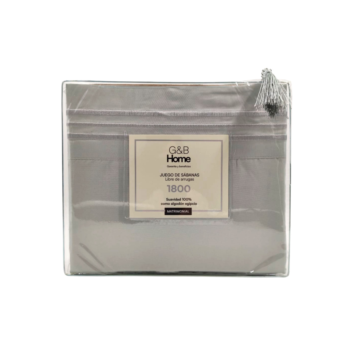 Juego de Sábanas G&B Home 1800 Hilos King Size - Gris Claro