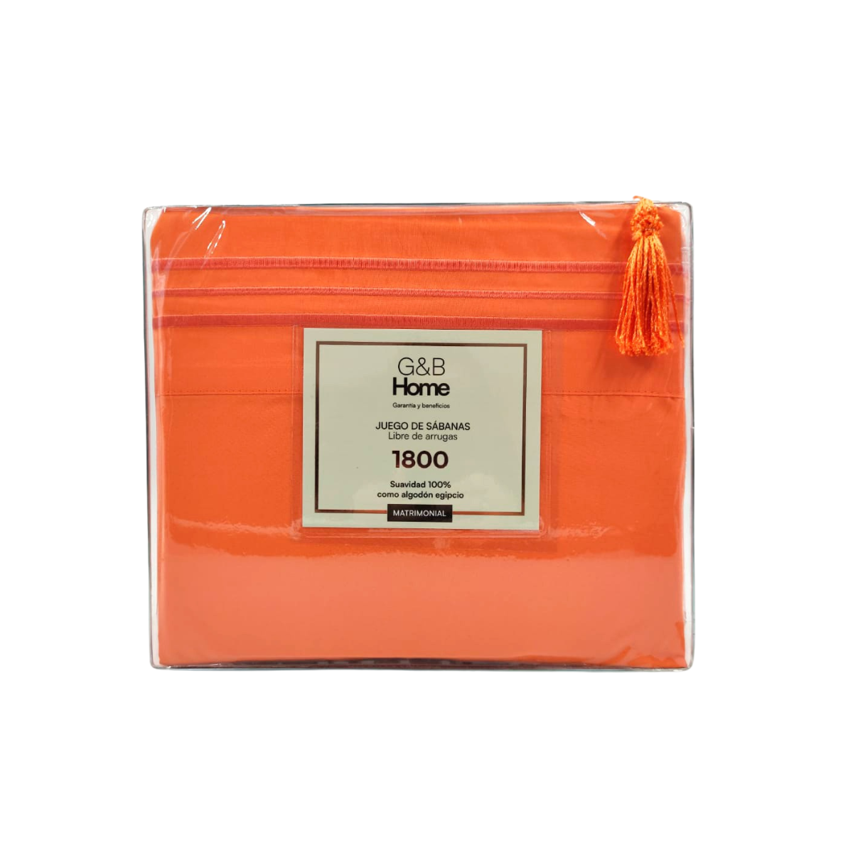 Juego de Sábanas G&B Home 1800 Hilos King Size - Naranja