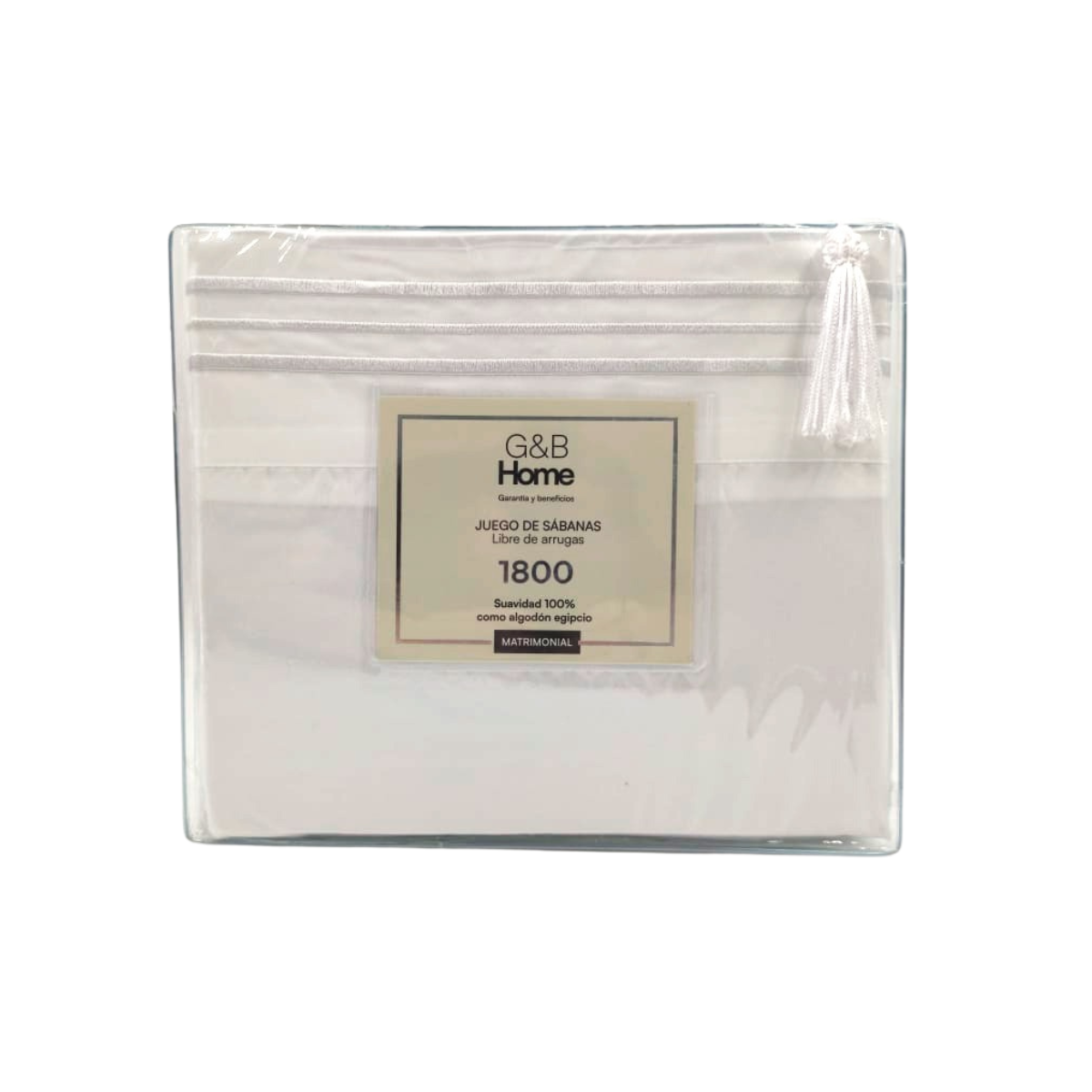 Juego de Sábanas G&B Home 1800 Hilos Queen Size - Blanco