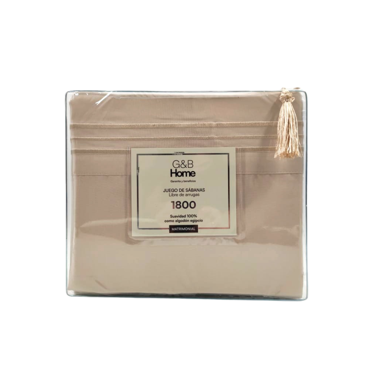 Juego de Sábanas G&B Home 1800 Hilos Individual - Beige