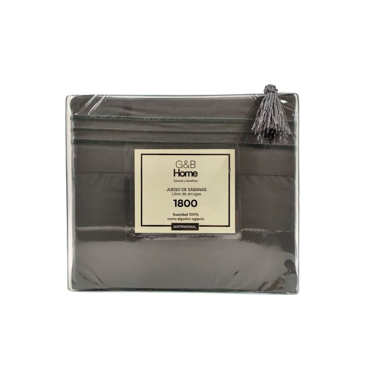 Juego de Sábanas G&B Home 1800 Hilos King Size - Gris Oxford