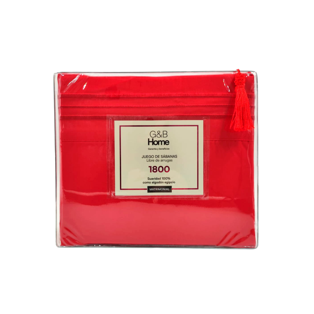 Juego de Sábanas G&B Home 1800 Hilos King Size - Rojo