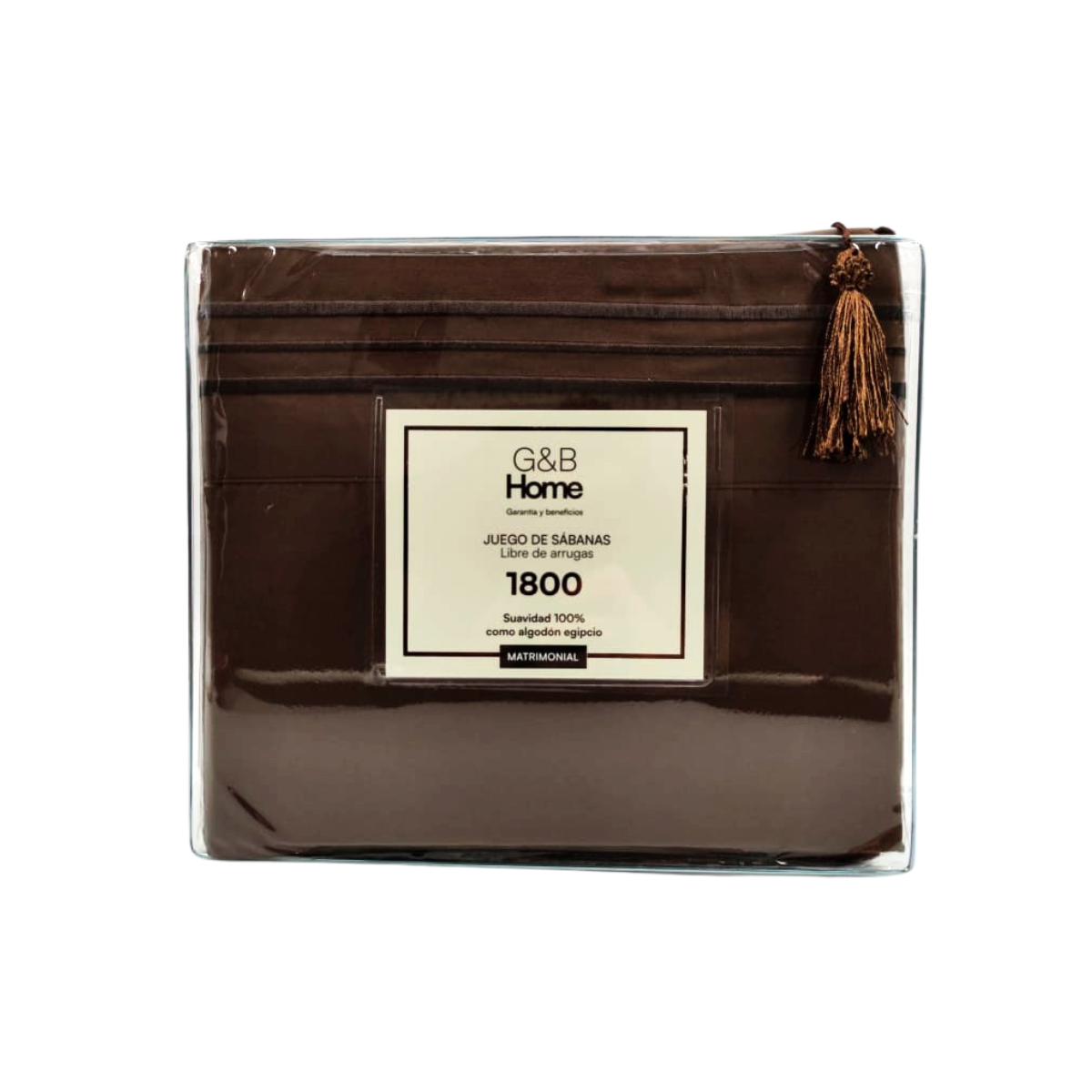 Juego de Sábanas G&B Home 1800 Hilos King Size - Café