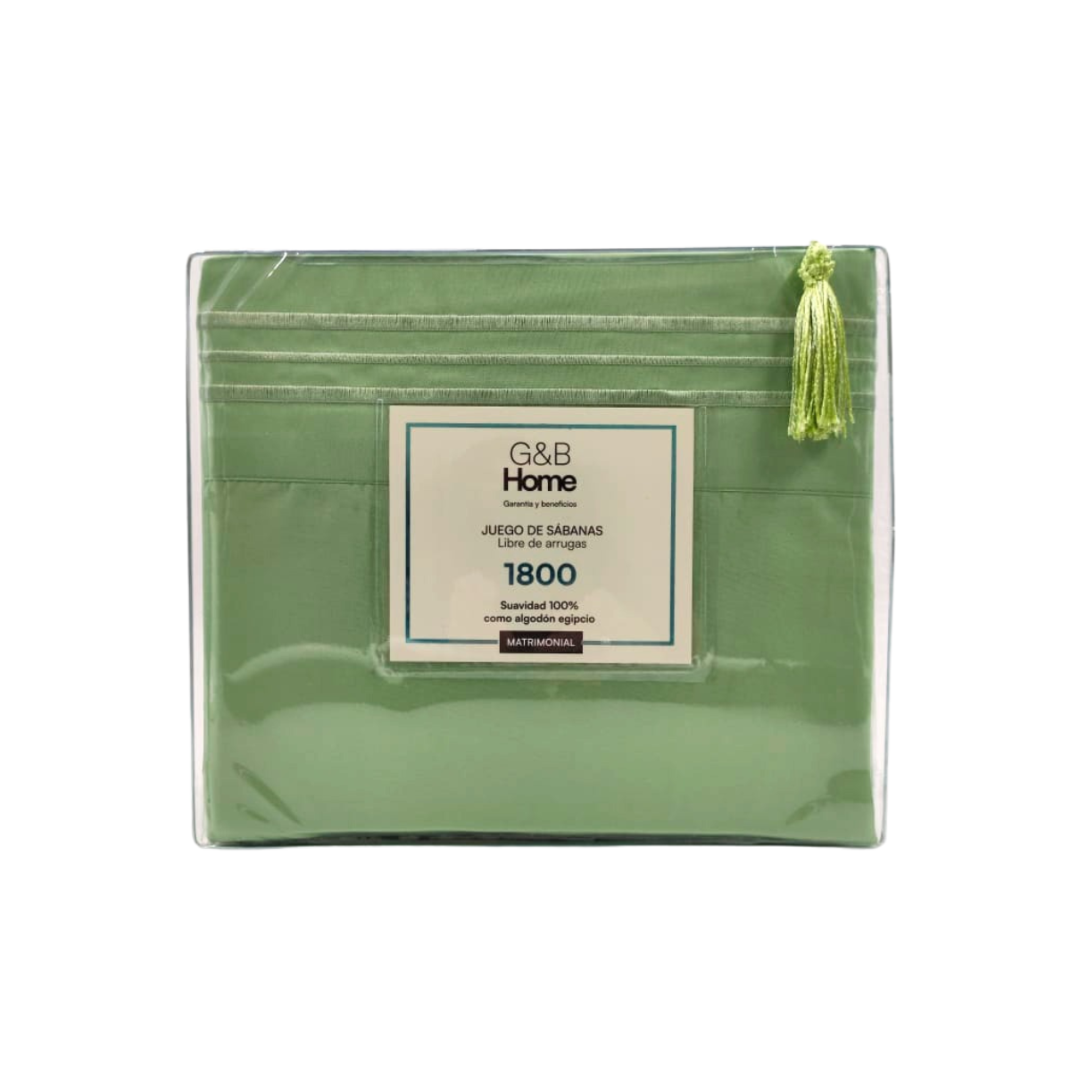 Juego de Sábanas G&B Home 1800 Hilos King Size - Verde Pino