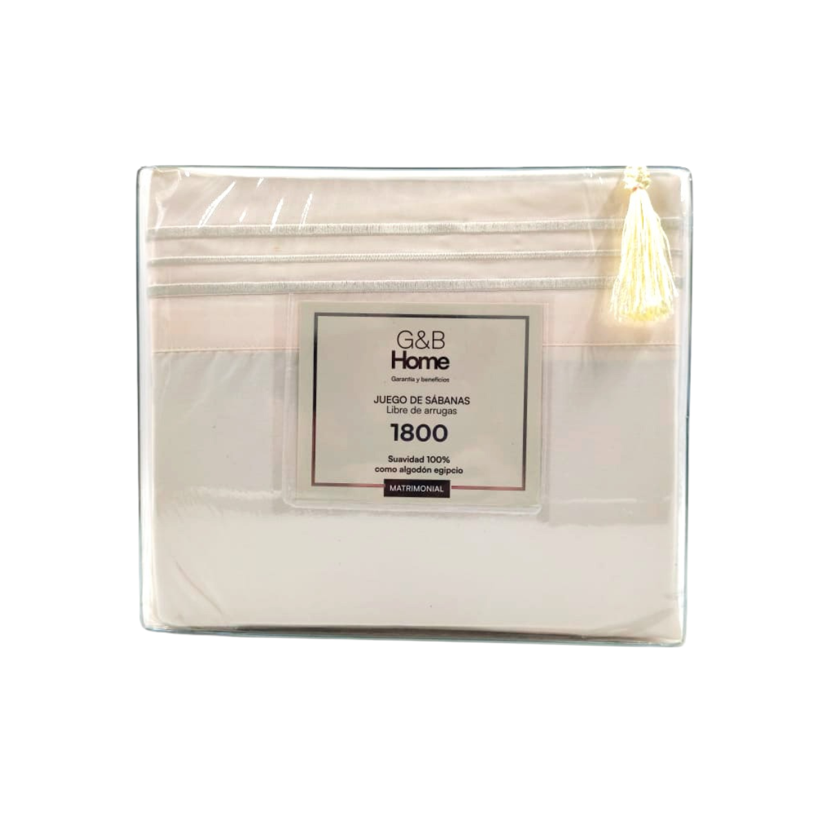 Juego de Sábanas G&B Home 1800 Hilos King Size - Perla