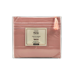 Juego de Sábanas G&B Home 1800 Hilos King Size - Rosa Palo