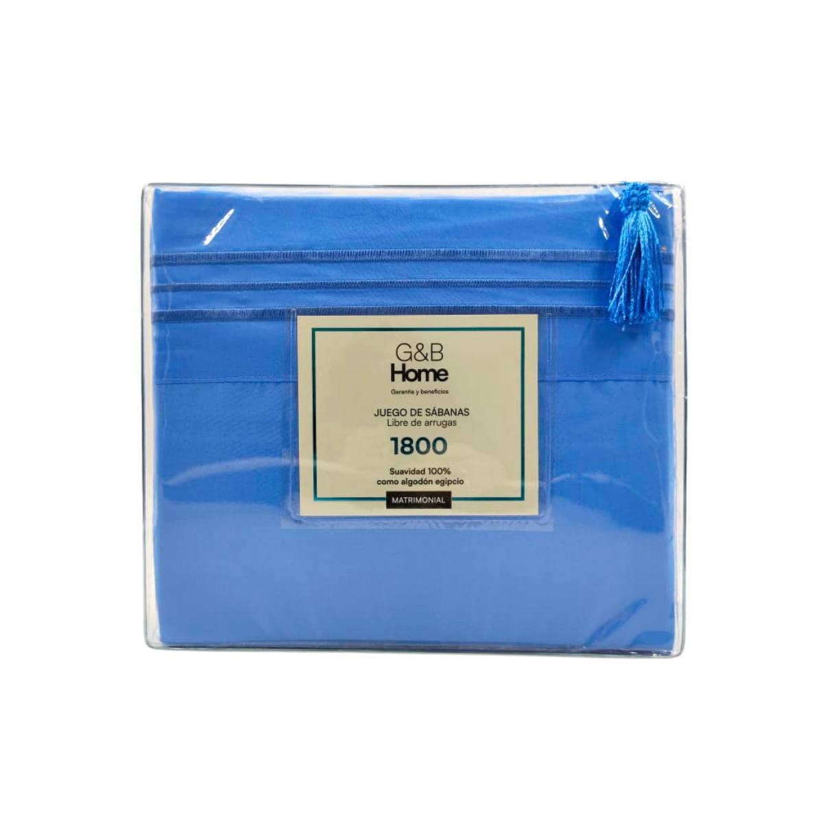 Juego de Sábanas G&B Home 1800 Hilos King Size - Azul Celeste