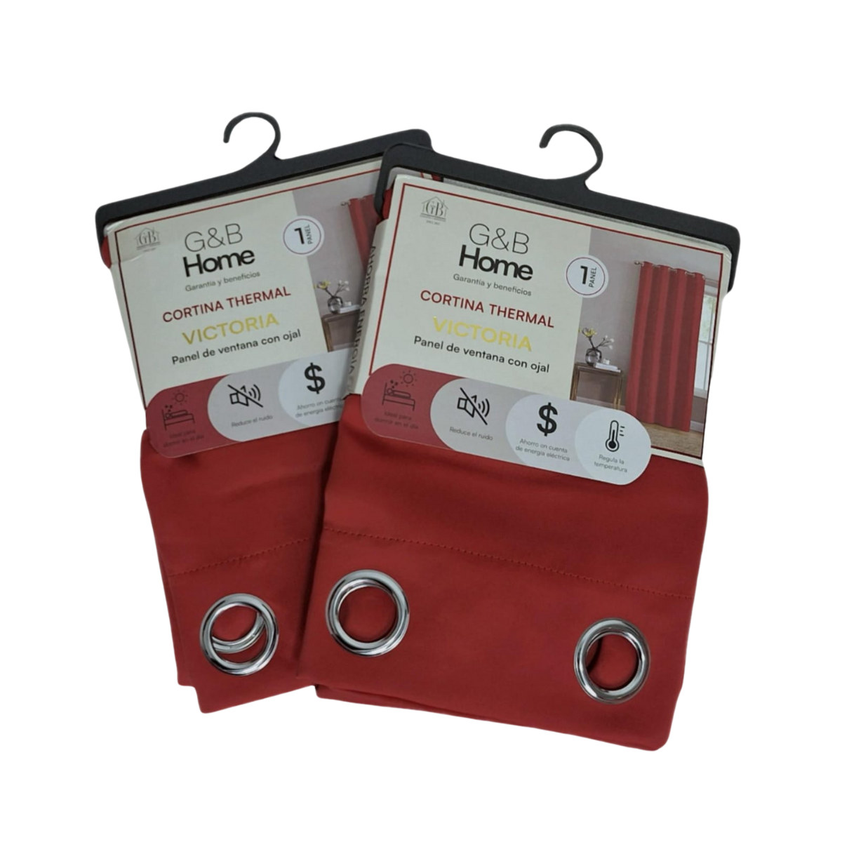 Cortina Blackout Thermal - Alina 5 Blanco / Verde