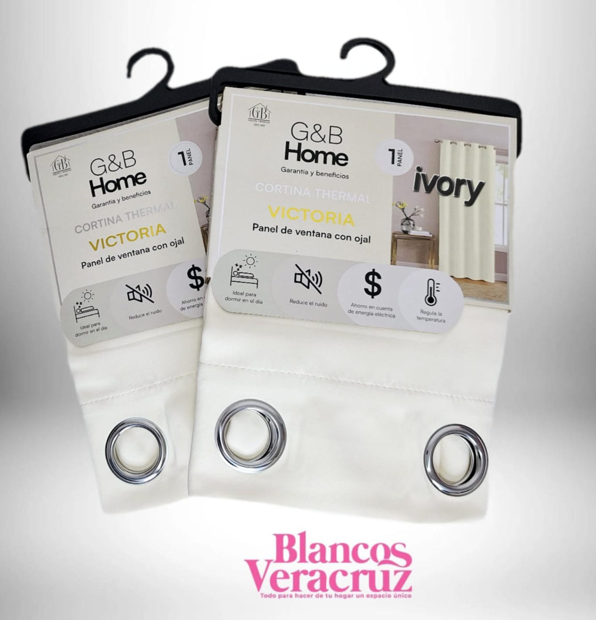Cortina Blackout Thermal Victoria - G&B Home Ivory