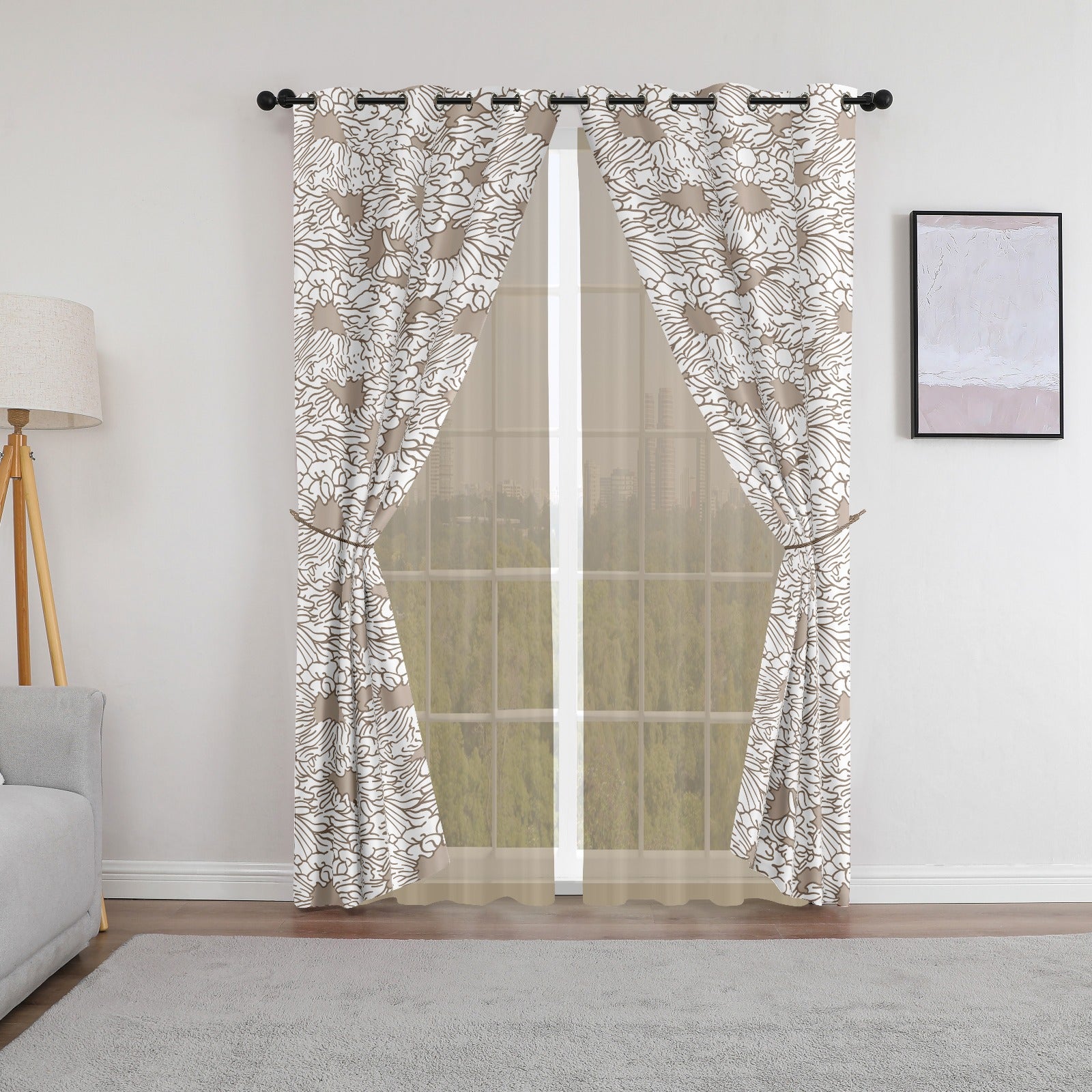 Cortina Blackout Thermal - Alina 4 Café claro / Café claro