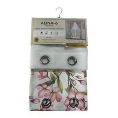 Cortina Blackout Thermal - Alina 6 Blanco / Rosa