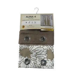 Cortina Blackout Thermal - Alina 4 Café claro / Café claro