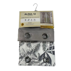 Cortina Blackout Thermal - Alina 12 Gris / Gris