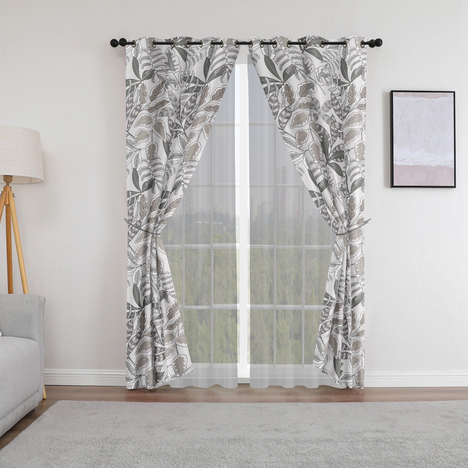 Cortina Blackout Thermal - Alina 12 Gris / Gris