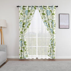 Cortina Blackout Thermal - Alina 5 Blanco / Verde