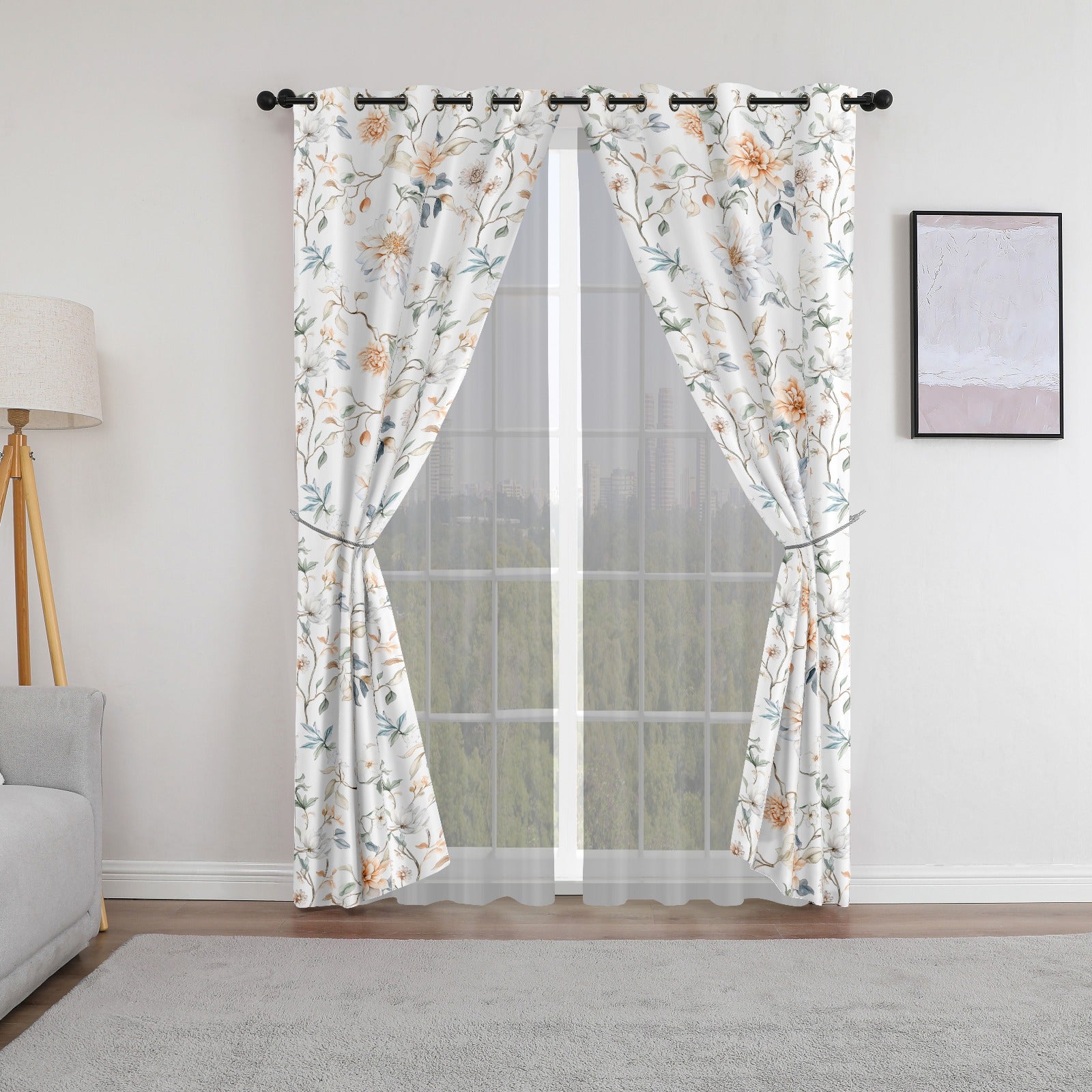 Cortina Blackout Thermal - Alina 7 Gris / Gris