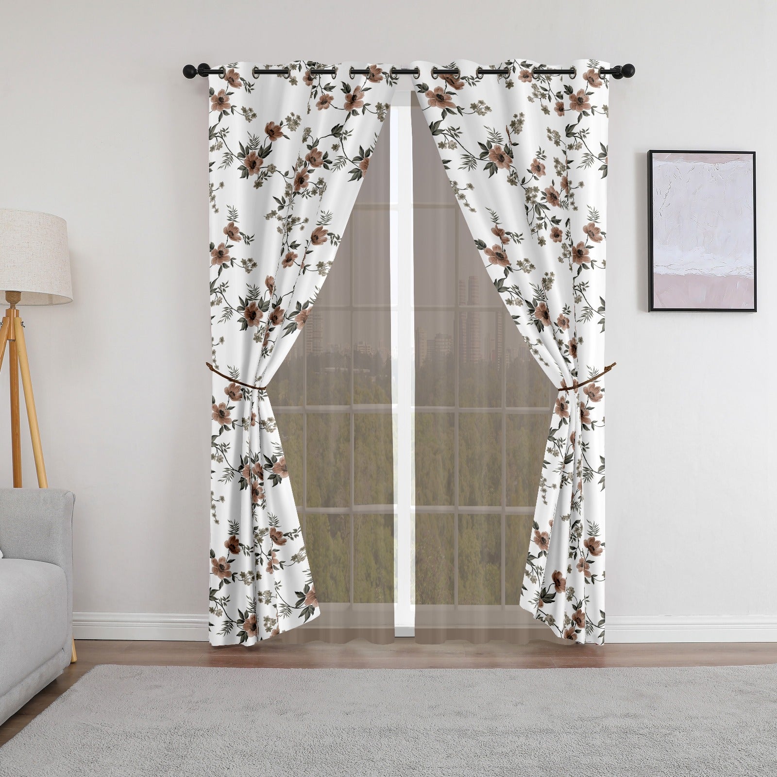 Cortina Blackout Thermal - Alina 1o Café / Gris