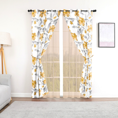 Cortina Blackout Thermal - Alina 9 Café Claro / Gris