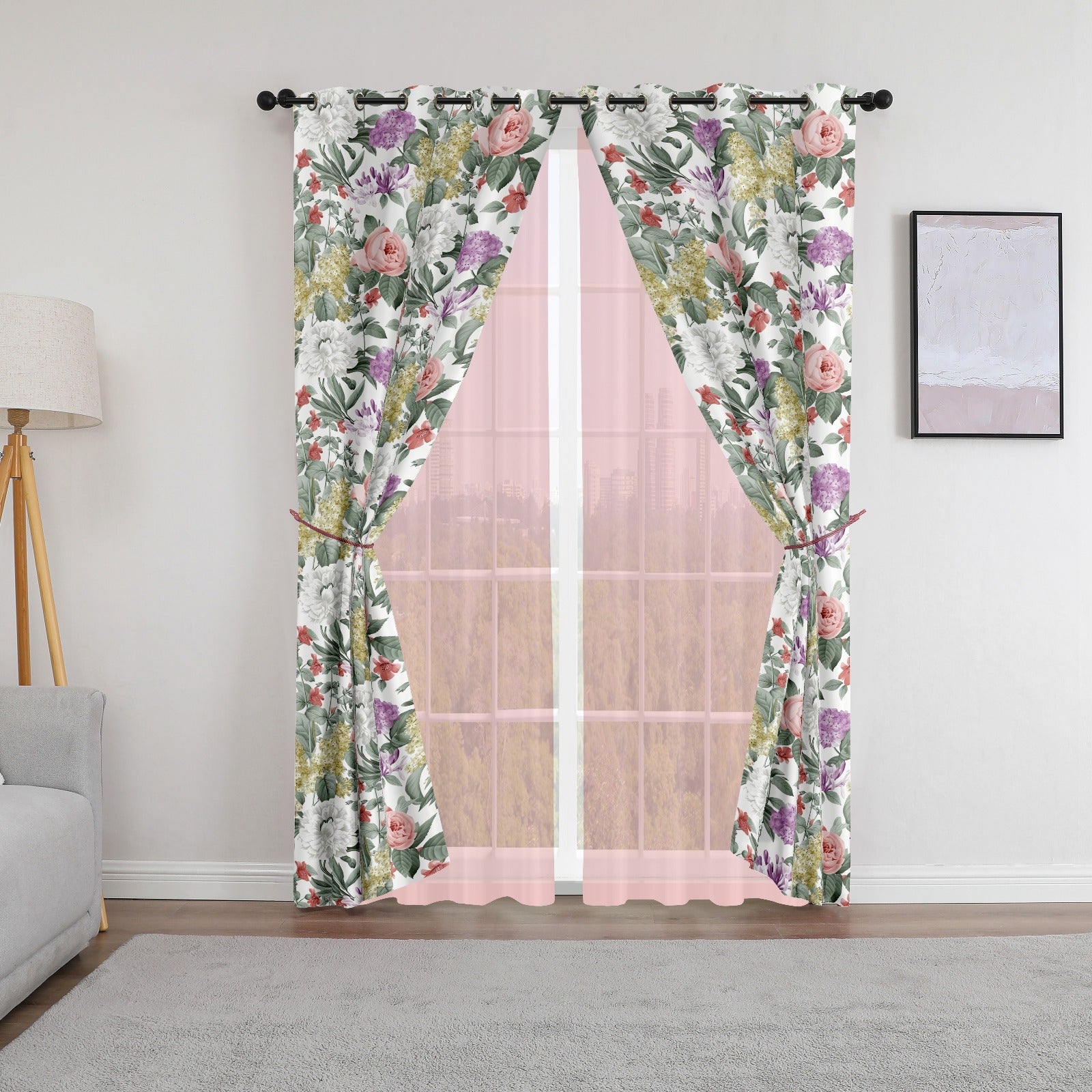 Cortina Blackout Thermal - Alina 8 Coral / Lila