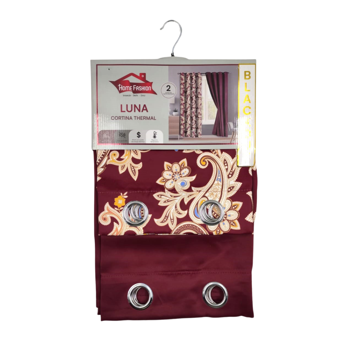 Cortina Blackout Thermal - Home Fashion Luna Vino