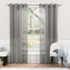 Cortina Tergal Lisa - Ruby Gris Oxford