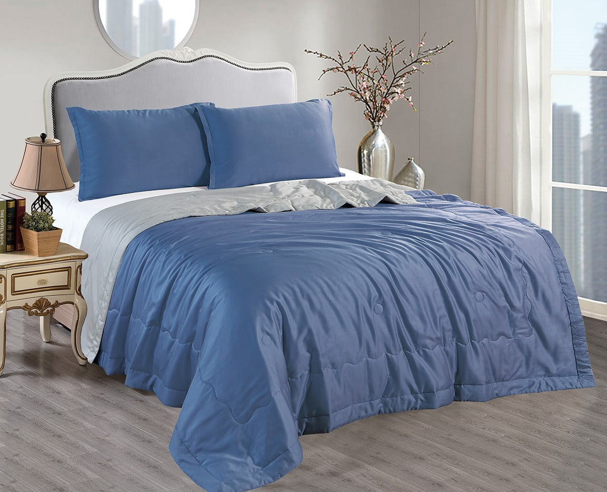 Edredón CasaTex Seda Cool Collection - 3000 Hilos Azul