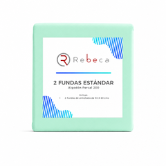 Fundas de almohada Rebeca King Size - Agua