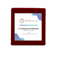 Fundas de almohada Rebeca King Size - Vino