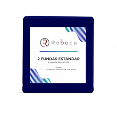 Fundas de almohada Rebeca Estándar - Marino
