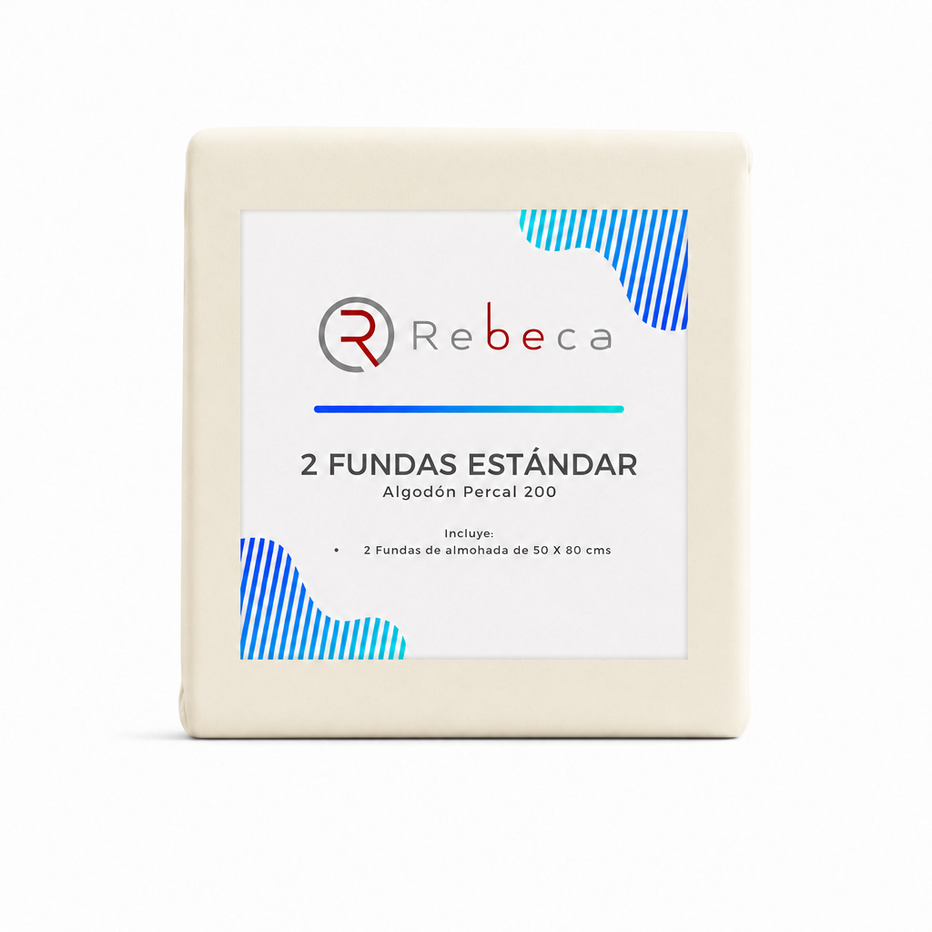 Fundas de almohada Rebeca Estándar - Hueso