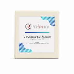 Fundas de almohada Rebeca Estándar - Hueso