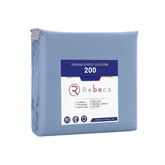 Juego de Sábanas Rebecca 200 Hilos Queen Size - Azul Cielo
