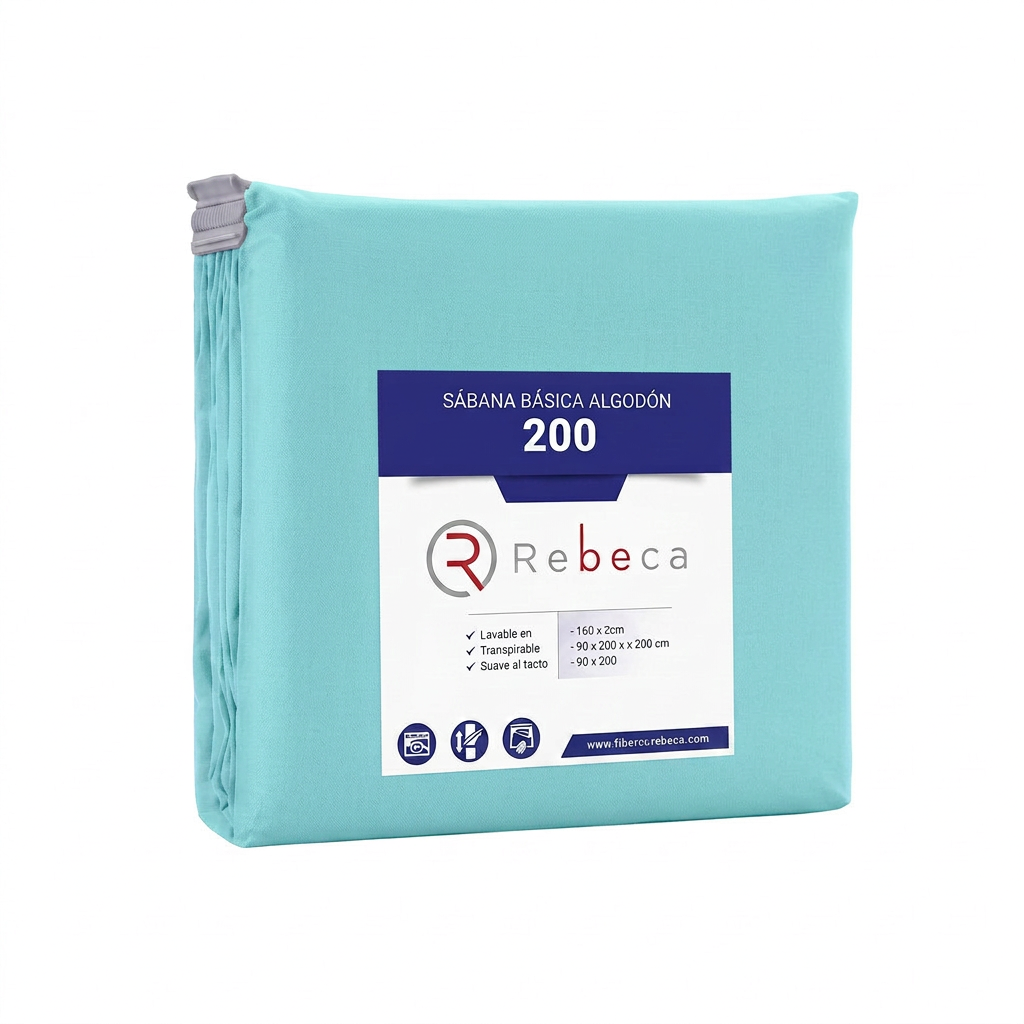 Juego de Sábanas Rebecca 200 Hilos King Size - Azul Claro