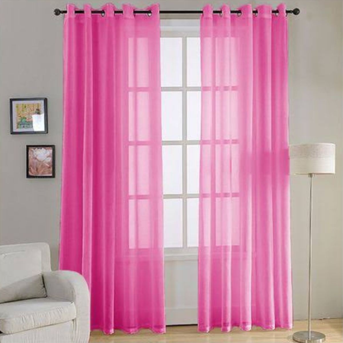 Cortina Tergal Lisa - Ruby Fucsia