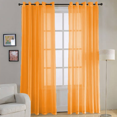 Cortina Tergal Lisa - Ruby Naranja